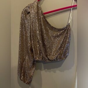 Show Me Your MuMu Glitter Crop Top